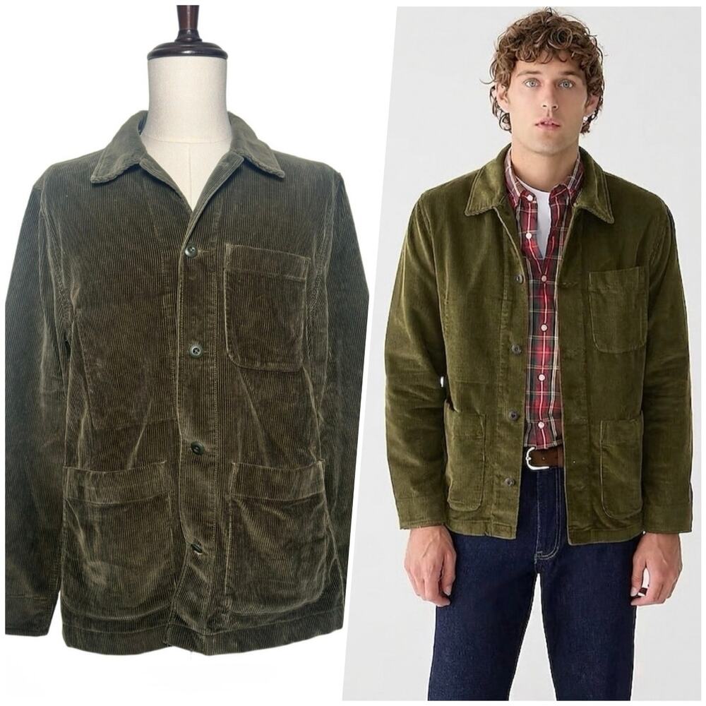 Wallace & Barnes | Men | Army Green Corduroy Workwear Chore Jacket | Medium